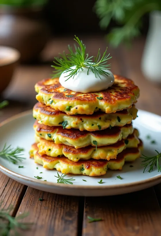 Keto cukkini tócsni tejföllel