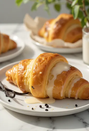 Frissen sült mexikói vaníliás croissant