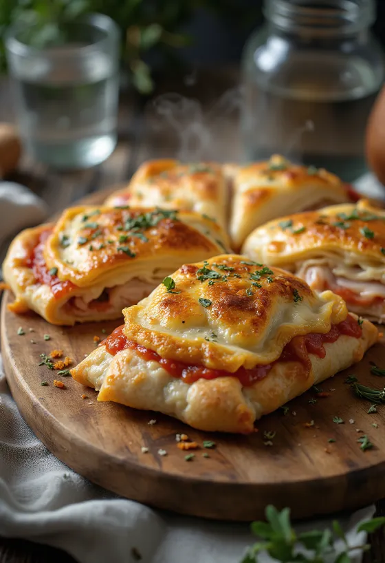 Pulykás calzone aranybarnára sütve