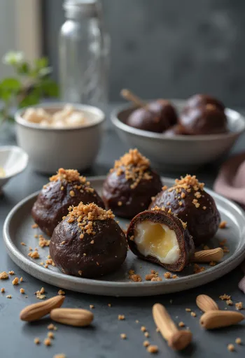 Chocolate Modak, frissen sült, csokoládéval töltve