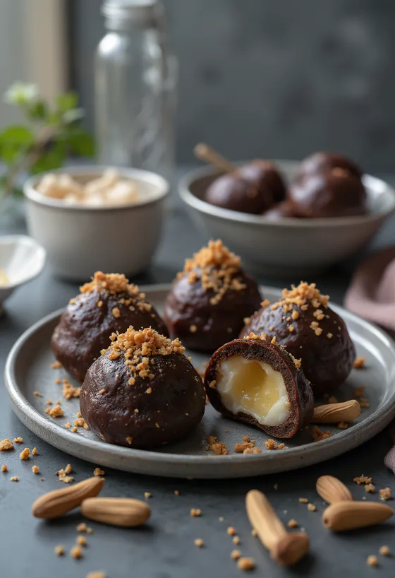 Chocolate Modak, frissen sült, csokoládéval töltve