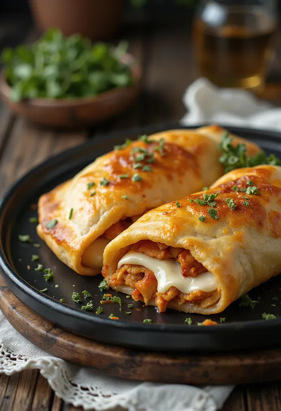 Frissen sült Harisszás Calzone