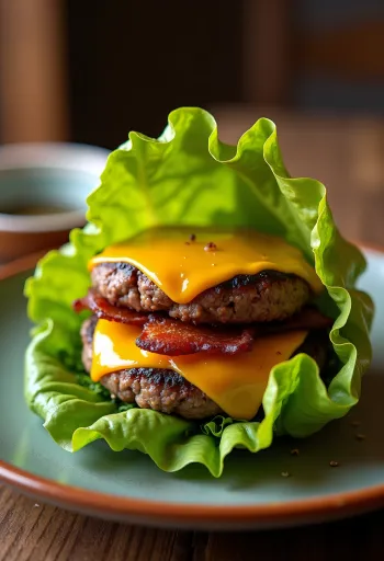 Keto amerikai ropogós baconös sajtburger buci nélkül