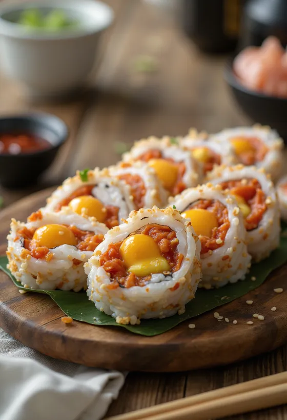 Kimchi gimbap koreai étel zöldségekkel és friss kimchivel