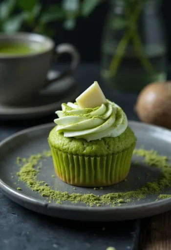 Matcha cupcake mascarpone krémmel
