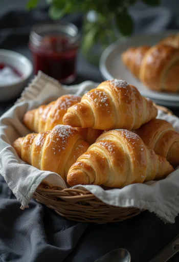 Frissen sült mini croissant
