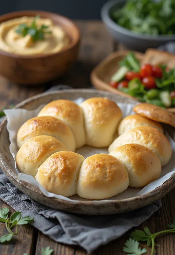 Frissen sült pita buci