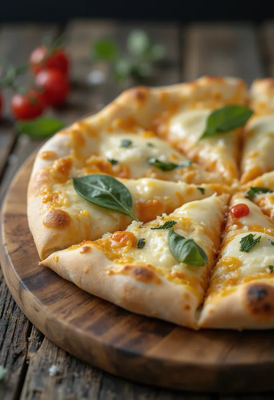 Pizza Bianca con Gorgonzola krémes gorgonzolával és rozmaringgal