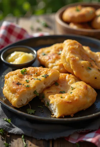 Bannock fűszeres változata, frissen sült fűszeres kenyér, gazdag fűszerekkel.