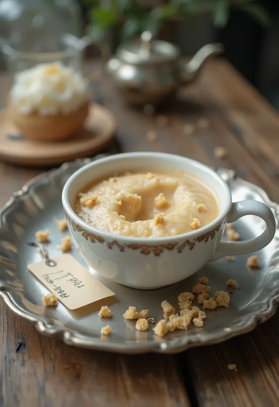 Teafüves panna cotta tálalva