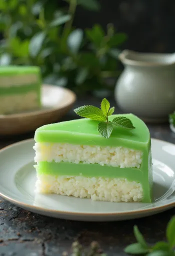 Bánh da lợn pandan kivonattal, színes és ínycsiklandó vietnami desszert