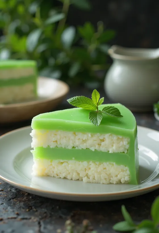 Bánh da lợn pandan kivonattal, színes és ínycsiklandó vietnami desszert