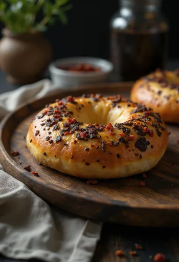 Frissen sült csípős chilis-csokoládés bagel