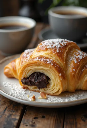 Frissen sült hibrid croissant