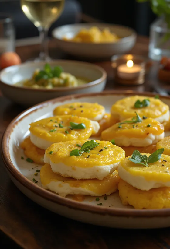 Sandwich dhokla, ropogós kenyérszeletek közé töltve, díszítve korianderrel és sült hagymával