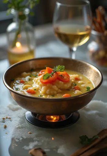 Bagna cauda meleg szósz sült paprikacsíkokkal tálalva
