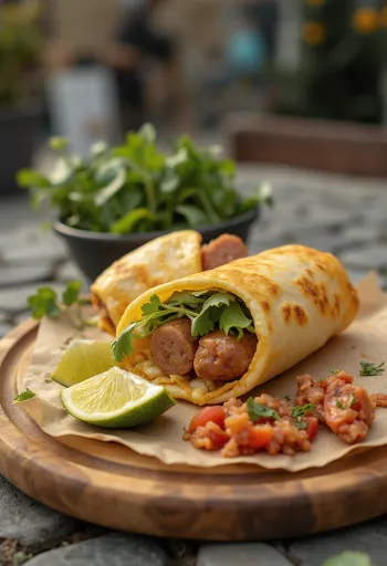 Hot Dog Burrito tálalva