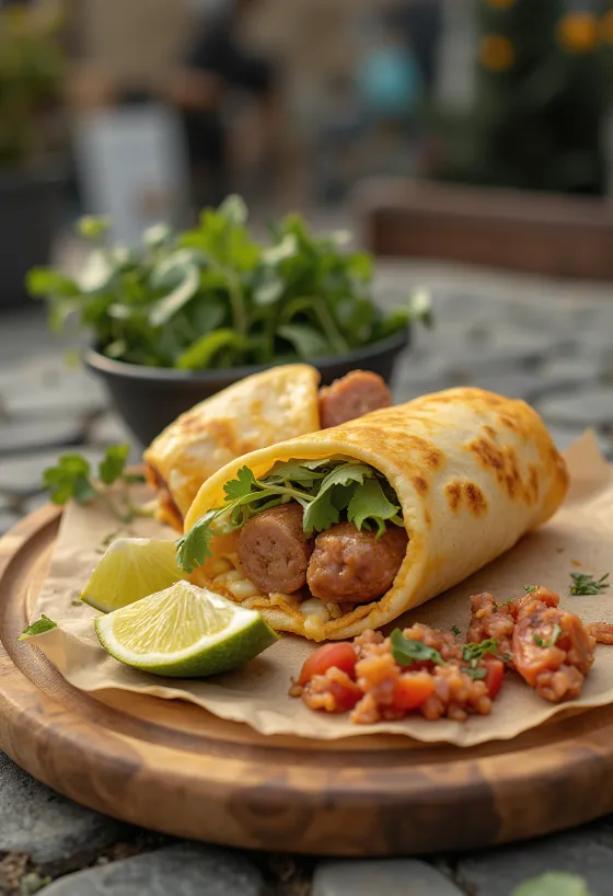 Hot Dog Burrito tálalva