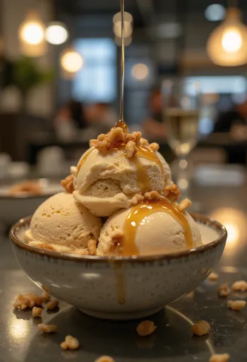 Maple Walnut Ice Cream tálalva