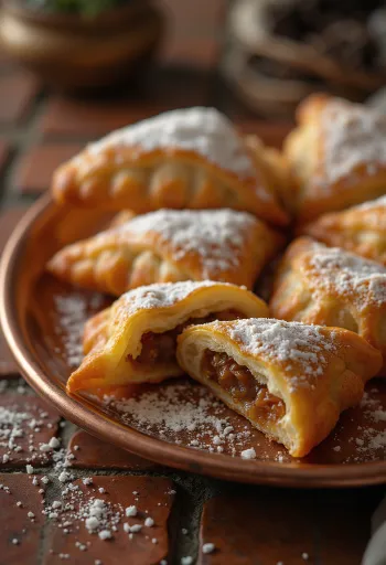 Algériai datolyás dumpling tálalva