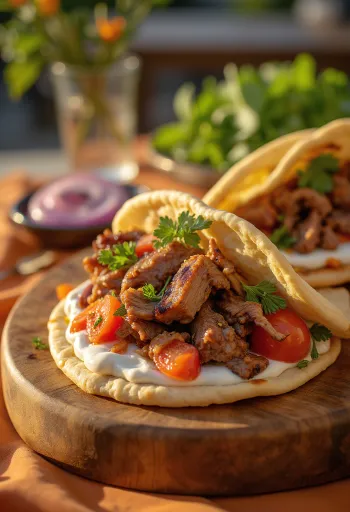 Bárány gyros pita friss tzatzikivel