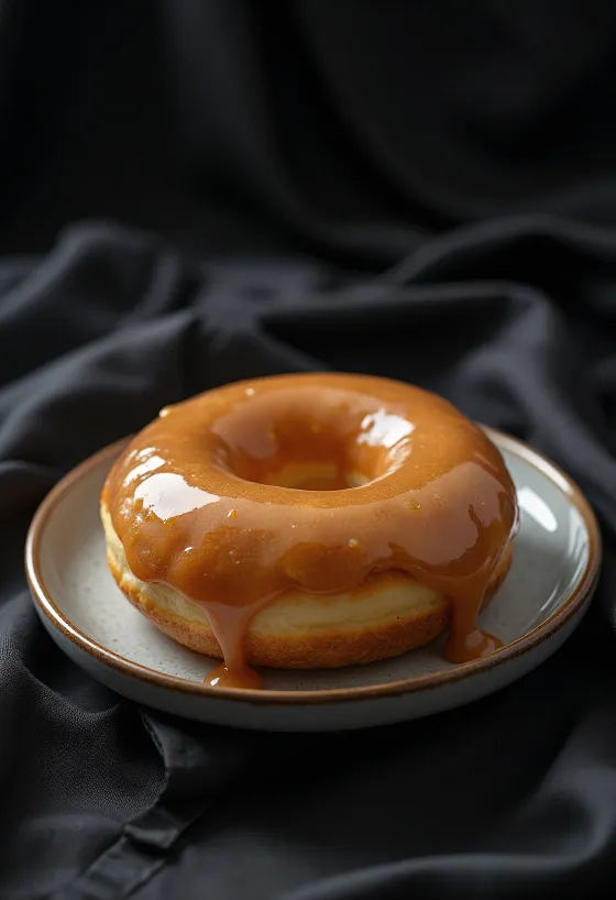Bourbon doughnut frissen tálalva