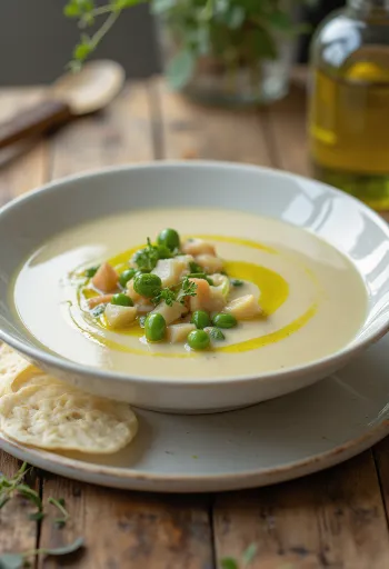 Chowder olívaolajjal, gazdag tejszínes leves