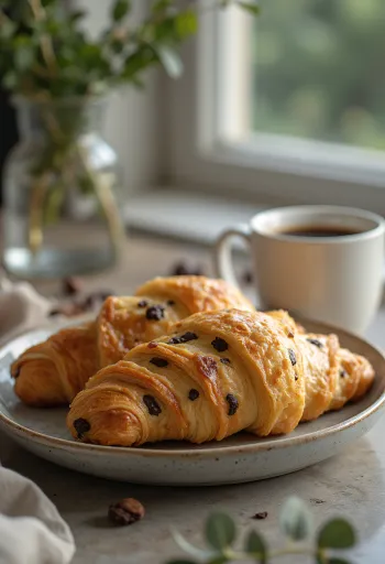 Cukormentes croissant tálalva