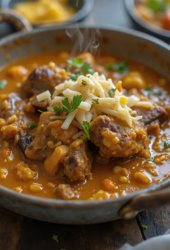 Goat curry tálalva rizzsel
