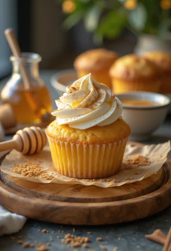 Mézes cupcake mascarpone krémmel