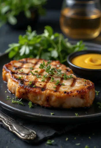 Roston sült sertésszelet grillezve, rozmaringgal és fokhagymával ízesítve