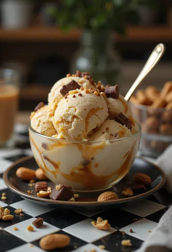 Snickers Ice Cream fagylalt tálalva