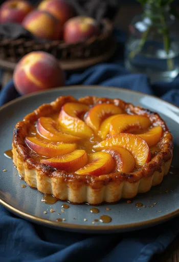 Tarte Tatin barackkal, karamellás piskóta barack szeletekkel