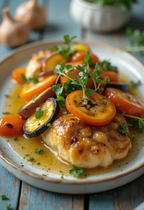 Bagna cauda sült zöldségekkel tálalva, meleg szósz külön tálkában