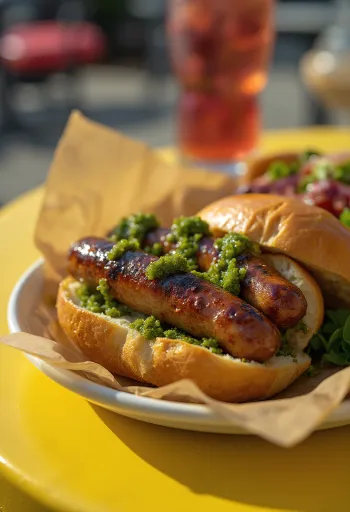 Choripán chimichurrival, frissen tálalva