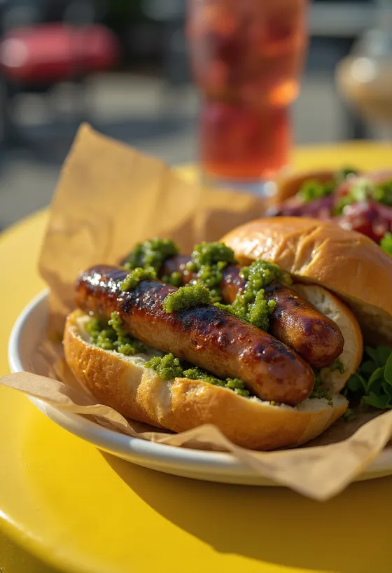 Choripán chimichurrival, frissen tálalva
