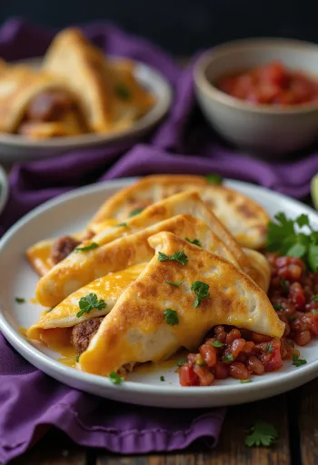 Hot Dog Quesadilla tálalva
