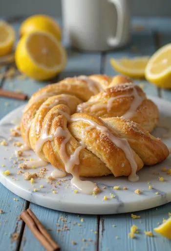 Kanelstang citrommázzal, friss sütemények fahéjas ízzel és citromos mázzal