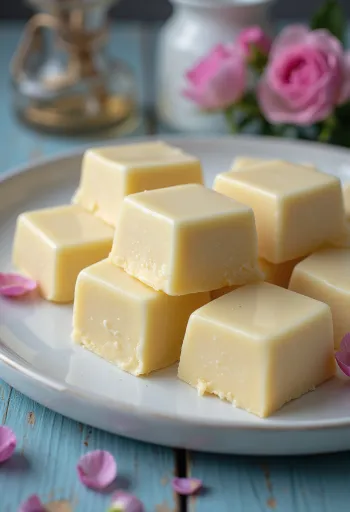 Klasszikus Barfi, mandulával és sáfrányos ízzel tálalva
