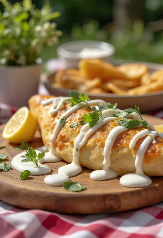 Lahmacun joghurttal, friss tésztával és fűszeres húsos töltelékkel tálalva