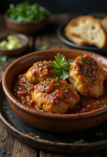 Mole ranchero tálalva csirkehússal, tejföllel és mandulával