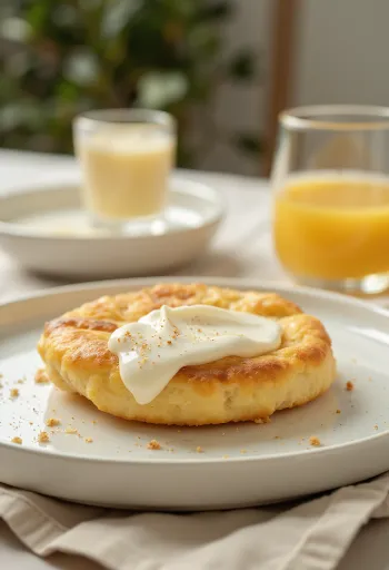 Crumpet mascarponéval aranybarna, puha sütemények