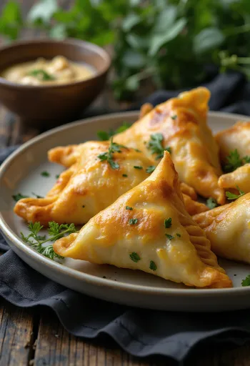 Cukkinis és bazsalikomos samosa ropogós tésztában