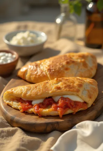 Húsmentes calzone aranybarnára sütve