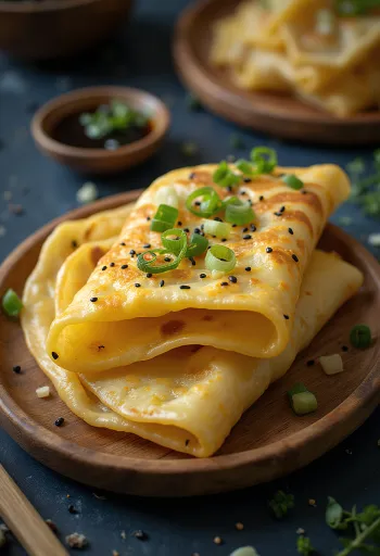 Jianbing kínai palacsinta tálalva