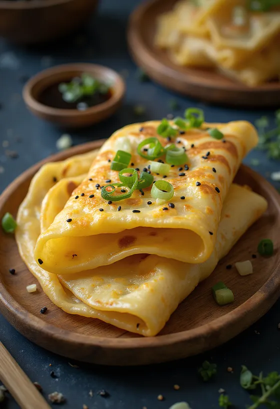 Jianbing kínai palacsinta tálalva