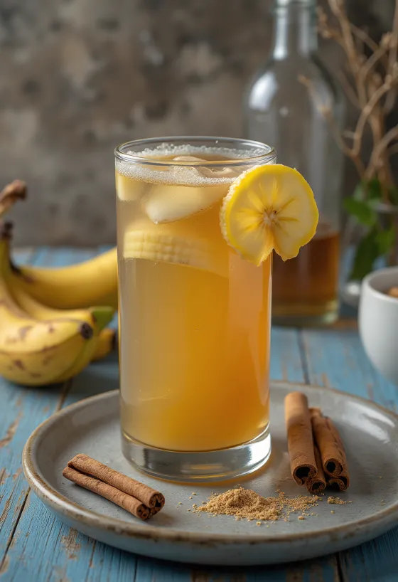 Mézes-banános cider pohárban