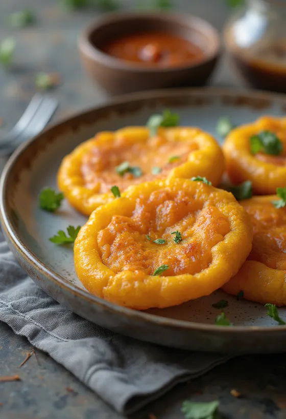 Sopaipilla Chilena gluténmentes, ropogós és finom, mézzel tálalva