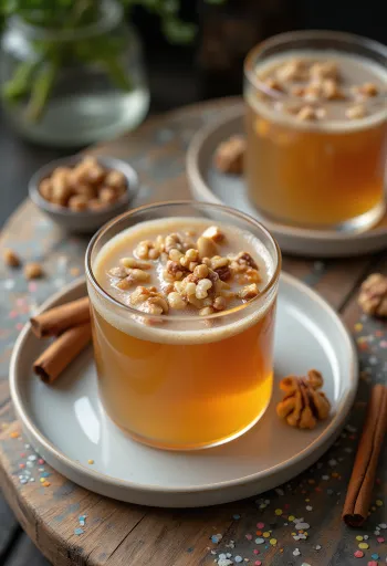 Fahéjas-diós cider pohárban