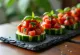 Keto bruschetta uborkán